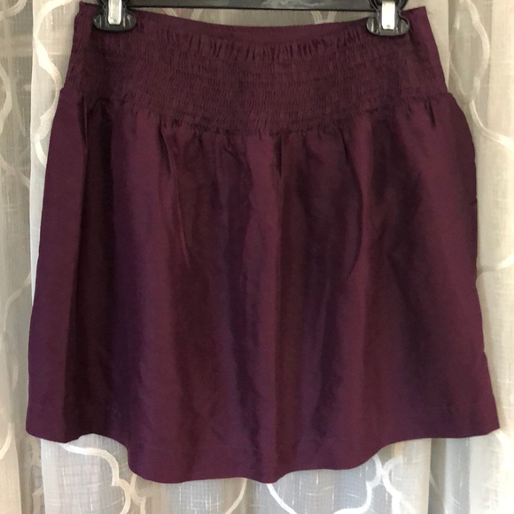 LUCKY BRAND Skirt M Pockets 100% Silk Mini POCKETS PERFECT COND - Picture 2 of 6